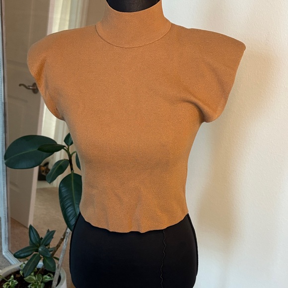 Zara Tops - ZARA Elegant Tan Women's Top